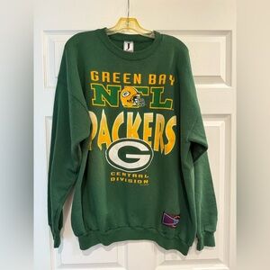 Vintage 90s Size 2XL Green Bay Packers Football Crewneck Sweatshirt Jostens NFL